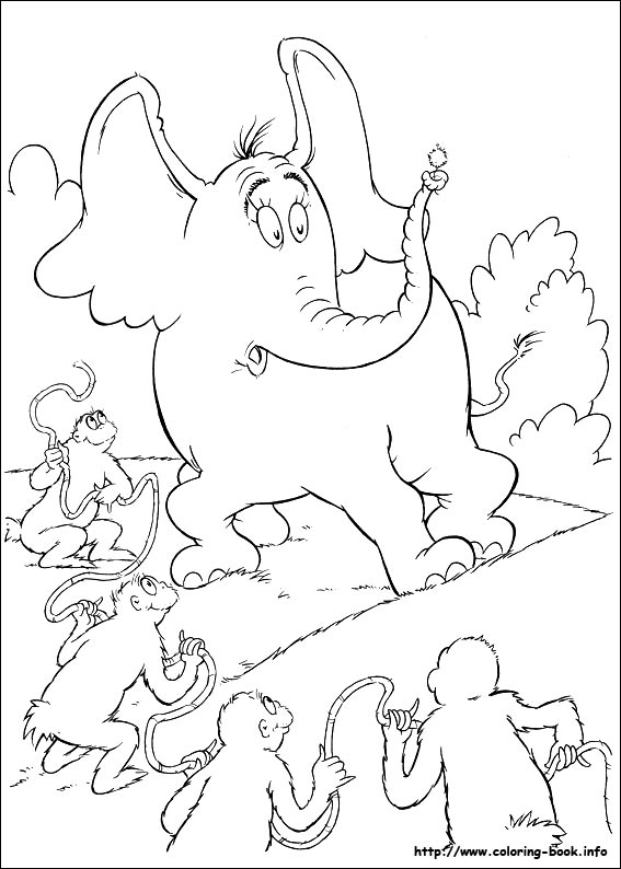 Horton słyszy Ktosia kolorowanki